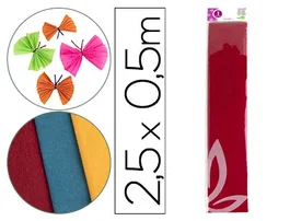 Liderpapel Papel crespón Rojo 50 cm x 2,5 m 34g/m2