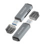 AISENS Lector de tarjetas externo ASCR-2A09-GR Gris USB 3.2 Gen 1