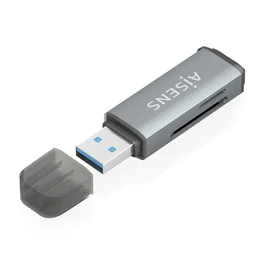 AISENS Lector de tarjetas externo ASCR-2A09-GR Gris USB 3.2 Gen 1