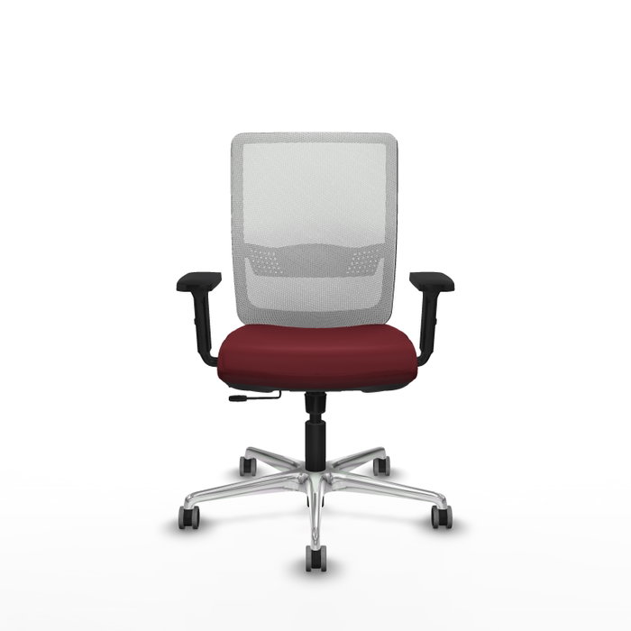 PIQUERAS Y CRESPO Silla de oficina Haches Granate y Blanco PIQUERAS Y CRESPO Silla de oficina Haches Granate y Blanco