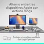 Logitech MX Master 4 for Mac Ratón Inalámbrico Bluetooth Ergonómico para Mano Derecha Laser 8000 DPI, 910-007577, Blanco Plata, con Carga USB-C y Botón Rueda MagSpeed