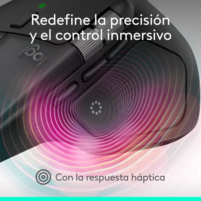 Logitech MX Master 4 for Mac Ratón Inalámbrico Bluetooth Ergonómico para Mano Derecha Laser 8000 DPI, 910-007577, Blanco Plata, con Carga USB-C y Botón Rueda MagSpeed