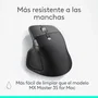 Logitech MX Master 4 for Mac Ratón Inalámbrico Bluetooth Ergonómico para Mano Derecha Laser 8000 DPI, 910-007577, Blanco Plata, con Carga USB-C y Botón Rueda MagSpeed