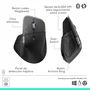 Logitech MX Master 4 for Mac Ratón Inalámbrico Bluetooth Ergonómico para Mano Derecha Laser 8000 DPI, 910-007577, Blanco Plata, con Carga USB-C y Botón Rueda MagSpeed