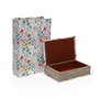Versa Set De 2 Libros De Decoracion Fiorella 18x7 cm Lienzo, Madera MDF (2 Unidades)