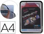 Djois Marco Porta Anuncios DIN A4 con 4 Bandas Magnéticas en el Dorso, Negro, Pack de 2 Unidades