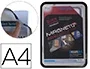 Djois Marco Porta Anuncios DIN A4 con 4 Bandas Magnéticas en el Dorso, Negro, Pack de 2 Unidades