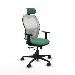 PIQUERAS Y CRESPO Silla de oficina Jorquera Verde esmeralda y Blanco