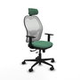 PIQUERAS Y CRESPO Silla de oficina Jorquera Verde esmeralda y Blanco