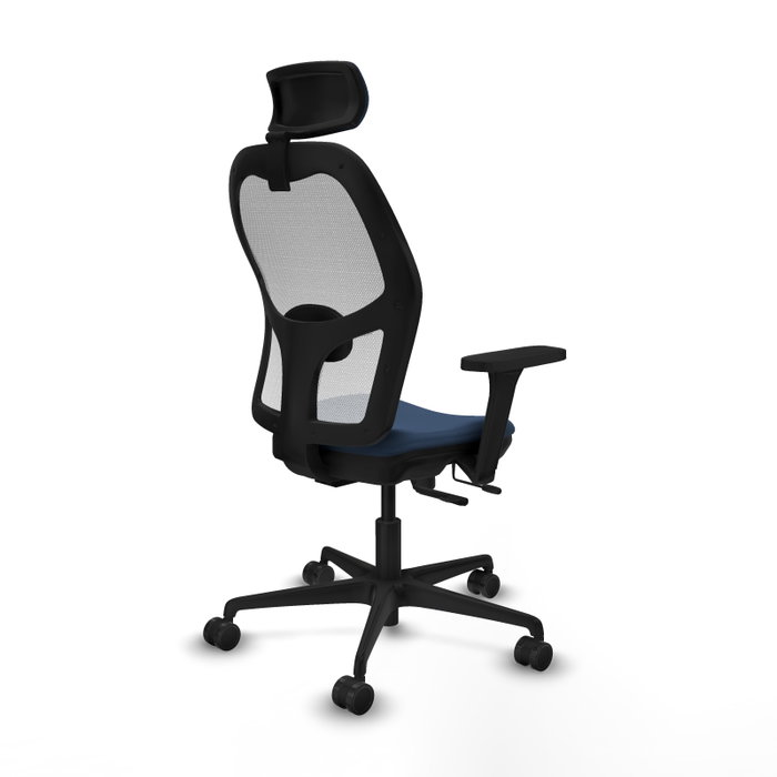 PIQUERAS Y CRESPO Silla de oficina Jorquera con mecanismo Sincro/Traslack, Azul marino y Blanco PIQUERAS Y CRESPO Silla de oficina Jorquera con mecanismo Sincro/Traslack, Azul marino y Blanco