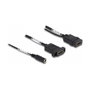 DeLOCK Cable HDMI 4K 60 Hz con alimentación CC 2,1 x 5,5 mm 0,30 m para montaje en panel