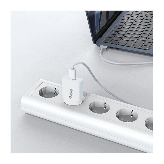 Equip Cargador GaN Slim 20W USB-C Blanco Equip Cargador GaN Slim 20W USB-C Blanco