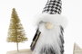 DKD Home Decor Figura Navidad Moderna Negro Blanco Poliester MDF 6 x 19 x 18 cm (2 Unidades)