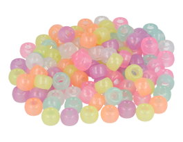 Innspiro Cuentas de Plástico Eco Multicolor Fluorescente 9mm