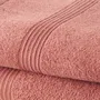 Today Juego de 2 Toallas de Baño 100% Algodón 70x30 cm + 50x100 cm Terracota 450 GSM