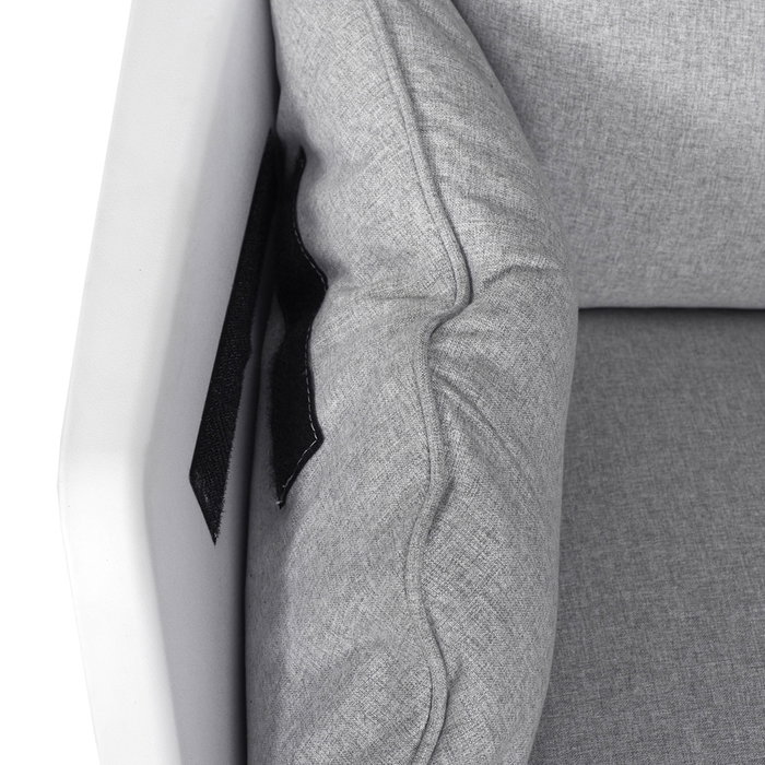 Home Deco Factory Butaca Gris Destockage Cojín Extraíble Patas Metal Espuma Poliuretano 93x74xh79cm