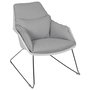 Home Deco Factory Butaca Gris Destockage Cojín Extraíble Patas Metal Espuma Poliuretano 93x74xh79cm