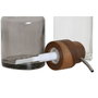 DKD Home Decor Set de 2 Accesorios de Baño de Cristal y Acacia Gris