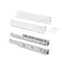 Emuca Cajón exterior Simplex 25kg de altura 88mm, profundidad 440mm, Acero, Pintado blanco
