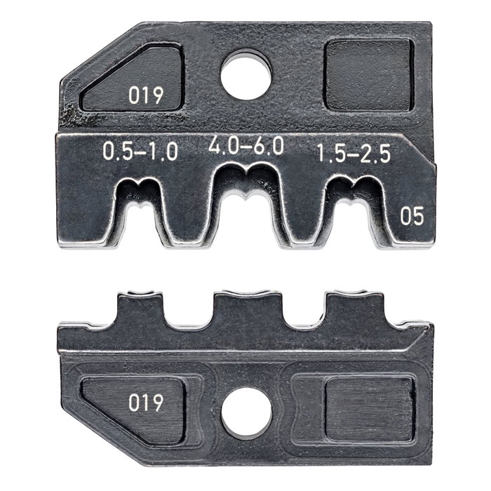 Knipex 97 49 05 Juego de matrices de crimpado para conectores de 4.8 + 6.3 mm