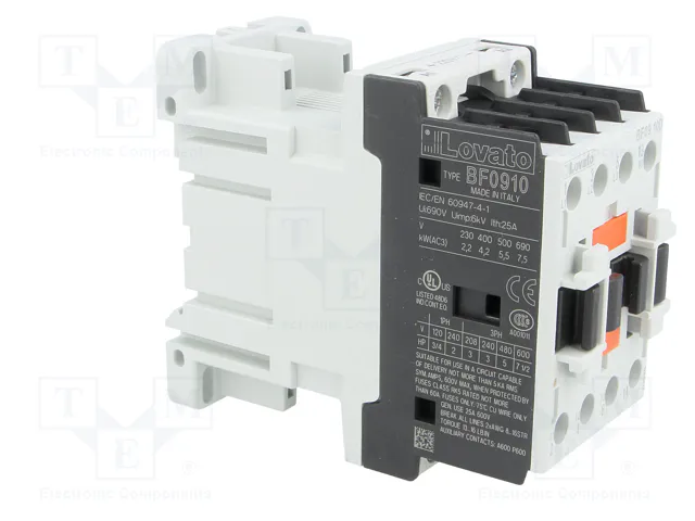 LOVATO ELECTRIC Contactor BF 3-polar 9A 220VDC