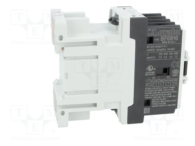 LOVATO ELECTRIC Contactor BF 3-polar 9A 220VDC