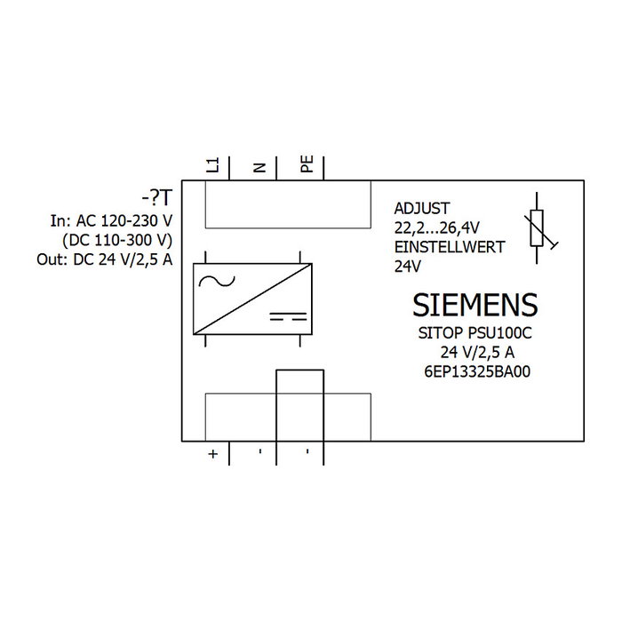 Siemens SITOP PSU100C 6EP1332-5BA00 24V 2,5A
