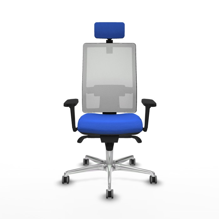 PIQUERAS Y CRESPO Silla de oficina Horna con Mecanismo Sincro Azul y Blanco
