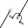 Varta Cable 3 en 1 USB-A, Lightning, Micro USB y Tipo C