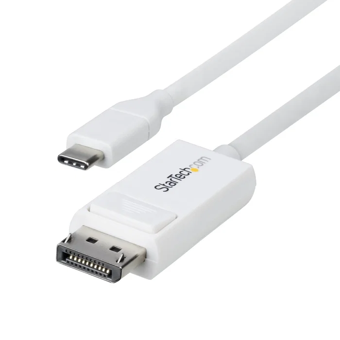 StarTech.com Cable USB-C a DisplayPort 1.2 Bidireccional CDP2DP2MBW - 2 m Blanco - 4K 60Hz HDR - para MacBook, Dell, HP StarTech.com Cable USB-C a DisplayPort 1.2 Bidireccional CDP2DP2MBW - 2 m Blanco - 4K 60Hz HDR - para MacBook, Dell, HP