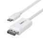 StarTech.com Cable USB-C a DisplayPort 1.2 Bidireccional CDP2DP2MBW - 2 m Blanco - 4K 60Hz HDR - para MacBook, Dell, HP
