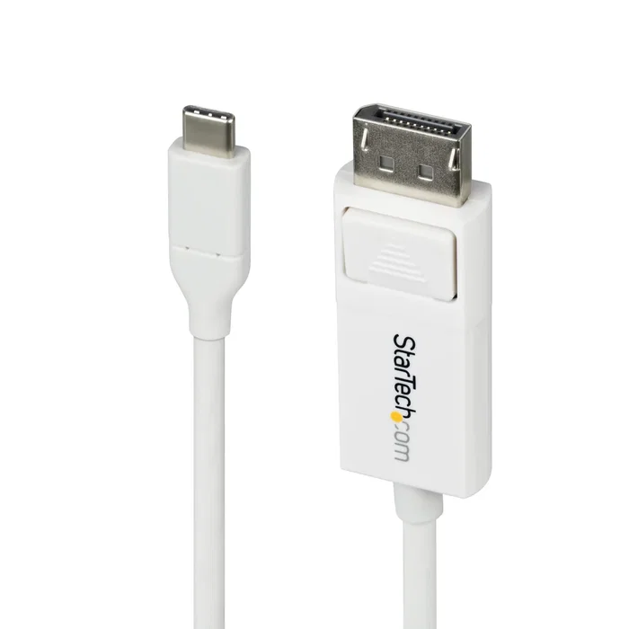StarTech.com Cable USB-C a DisplayPort 1.2 Bidireccional CDP2DP2MBW - 2 m Blanco - 4K 60Hz HDR - para MacBook, Dell, HP StarTech.com Cable USB-C a DisplayPort 1.2 Bidireccional CDP2DP2MBW - 2 m Blanco - 4K 60Hz HDR - para MacBook, Dell, HP