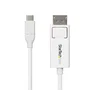StarTech.com Cable USB-C a DisplayPort 1.2 Bidireccional CDP2DP2MBW - 2 m Blanco - 4K 60Hz HDR - para MacBook, Dell, HP