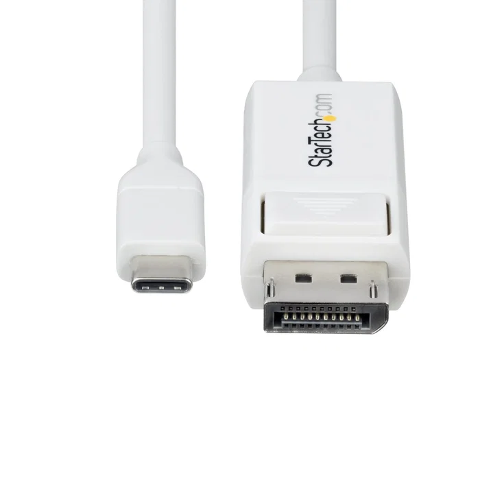 StarTech.com Cable USB-C a DisplayPort 1.2 Bidireccional CDP2DP2MBW - 2 m Blanco - 4K 60Hz HDR - para MacBook, Dell, HP StarTech.com Cable USB-C a DisplayPort 1.2 Bidireccional CDP2DP2MBW - 2 m Blanco - 4K 60Hz HDR - para MacBook, Dell, HP
