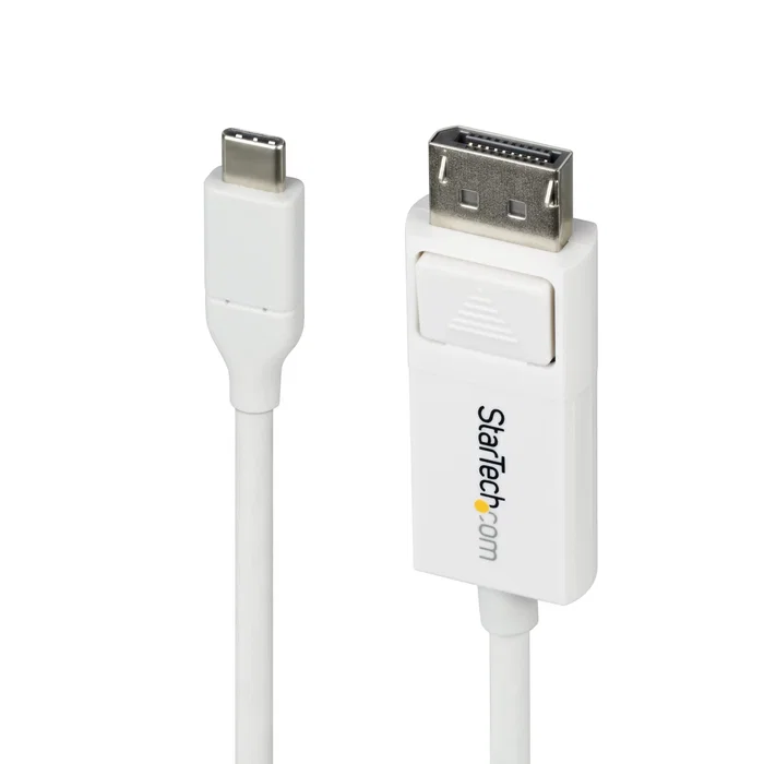 StarTech.com Cable USB-C a DisplayPort 1.2 Bidireccional CDP2DP2MBW - 2 m Blanco - 4K 60Hz HDR - para MacBook, Dell, HP StarTech.com Cable USB-C a DisplayPort 1.2 Bidireccional CDP2DP2MBW - 2 m Blanco - 4K 60Hz HDR - para MacBook, Dell, HP