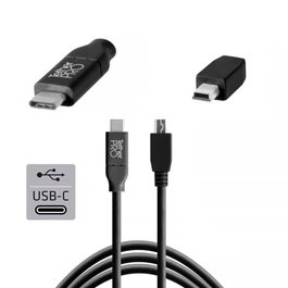 Tether Tools Cable TetherPro USB-C a USB 2.0 Mini-B 5-Pin 4,6m Negro