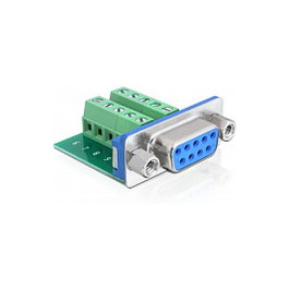 DeLOCK 65268 Adaptador Sub-D 9 pin Hembra a Bloque de Terminales 10 pin
