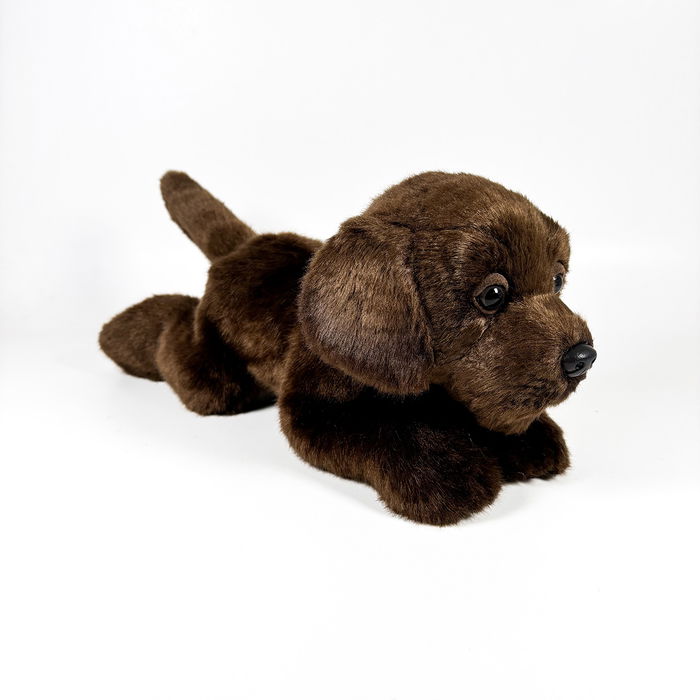 Deqube Peluche Labrador Chocolate Tumbado 25Cm 939D00284 Bocalan
