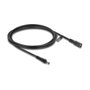 DeLOCK Cable de extensión DC 5,5 x 2,5 mm con bloqueo de bayoneta, 2 m, negro