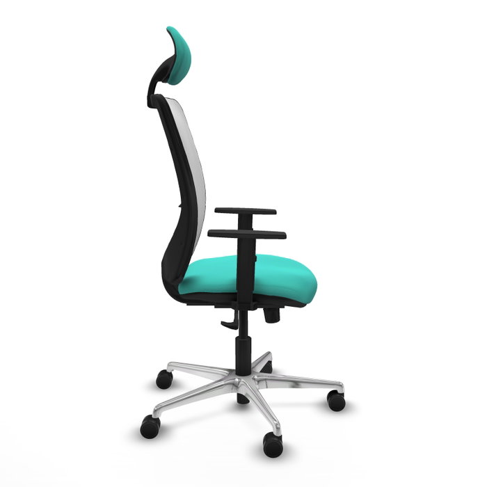 PIQUERAS Y CRESPO Silla de oficina Zulema con mecanismo Sincro, Turquesa y Blanco PIQUERAS Y CRESPO Silla de oficina Zulema con mecanismo Sincro, Turquesa y Blanco