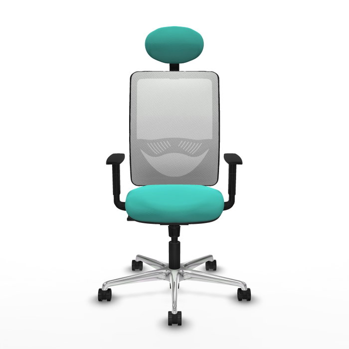 PIQUERAS Y CRESPO Silla de oficina Zulema con mecanismo Sincro, Turquesa y Blanco PIQUERAS Y CRESPO Silla de oficina Zulema con mecanismo Sincro, Turquesa y Blanco