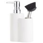 Day Dispensador con Cepillo Surtido Cerámica Plástico Blanco Negro Capacidad 350ml