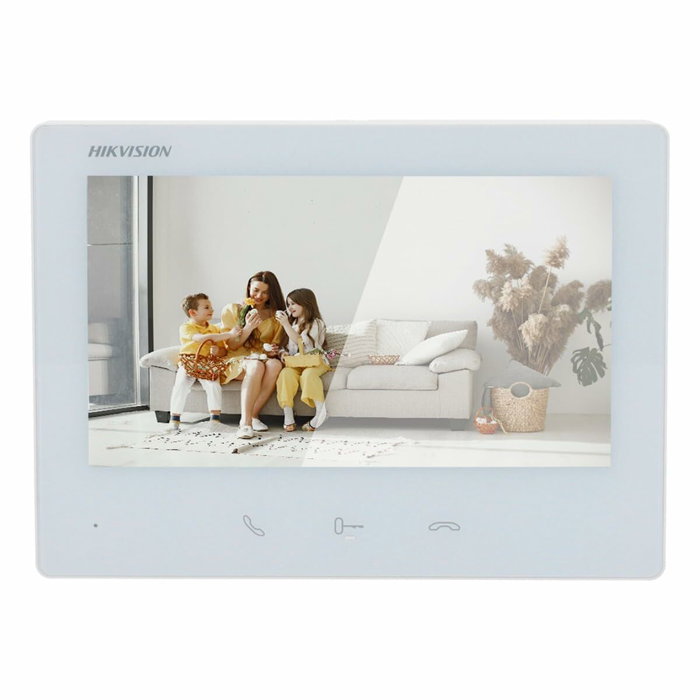 Hikvision Monitor de videoportero interior de 7 pulgadas con pantalla táctil y Wi-Fi, Blanco Hikvision Monitor de videoportero interior de 7 pulgadas con pantalla táctil y Wi-Fi, Blanco