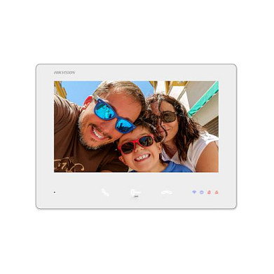 Hikvision Monitor de videoportero interior de 7 pulgadas con pantalla táctil y Wi-Fi, Blanco Hikvision Monitor de videoportero interior de 7 pulgadas con pantalla táctil y Wi-Fi, Blanco