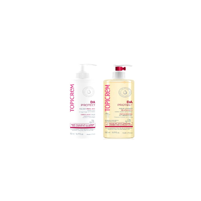 Topicrem DA Protect Set de Bálsamo Emoliente y Aceite Limpiador 500 ml cada uno Topicrem DA Protect Set de Bálsamo Emoliente y Aceite Limpiador 500 ml cada uno