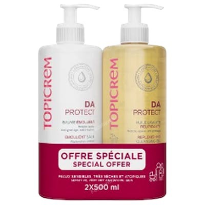 Topicrem DA Protect Set de Bálsamo Emoliente y Aceite Limpiador 500 ml cada uno Topicrem DA Protect Set de Bálsamo Emoliente y Aceite Limpiador 500 ml cada uno