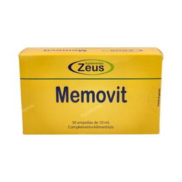 ZEUS Memovit Estudial 30Amp. Complemento Alimenticio para la Memoria con Jalea Real Colina y Vitaminas