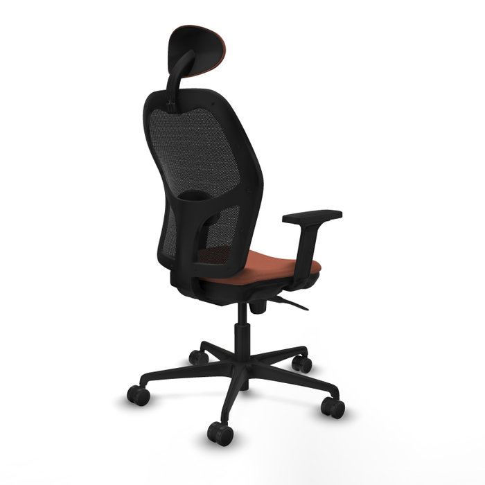 PIQUERAS Y CRESPO Silla de oficina Jorquera con mecanismo Sincro, Tela Marrón y Malla Negra PIQUERAS Y CRESPO Silla de oficina Jorquera con mecanismo Sincro, Tela Marrón y Malla Negra