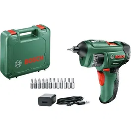 Bosch PSR Select Destornillador Inalámbrico 3,6 V 1,5 Ah con Carga Micro USB, Cilindro Giratorio con 12 Puntas