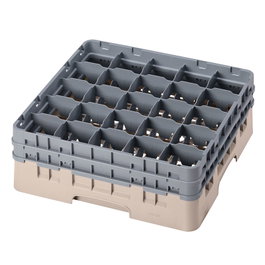 CAMBRO Cesta de lavado 25 comp. 2 alturas Beige